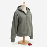 Grey Heathered-Marl French Terry, Polyester, 330 gsm