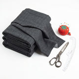 Dark Grey Grid Ponte Knit, Poly-Viscose