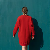 Viscose Stretch Rib Knit Fabric, 370 gsm, 130 cm — Red
