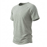 Heather Grey Marl Jersey Knit, Cotton-Poly, 180 gsm