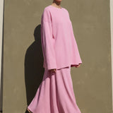 Light Pink Rib Knit, Cotton-Poly