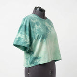 Teal Abstract Jersey Knit, Cotton, 120 gsm