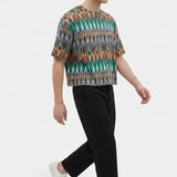 Green Diamond Jersey Knit, Viscose