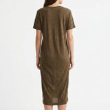 Heathered Brown Marl Knit, Linen-Viscose