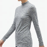 Grey Heather Jersey Knit, Cotton-Poly