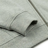 Light Grey Heathered-Marl Rib Knit, Cotton-Poly, 380 gsm