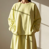 Brushed 100% Cotton French Terry Fabric, 320 gsm, 165 cm — Green