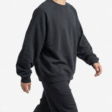 100% Cotton French Terry Fabric, 350 gsm, 170 cm — Black