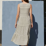 Black Stripes Crepe, Cotton-Poly