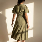 Light Green Fine-Marl Crepe, Polyester