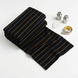 Brown Horizontal-Stripe Scuba Knit, Poly-Viscose