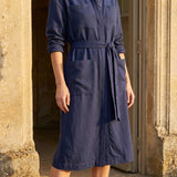 100% Polyester Linen-Look Fabric, 180 gsm, 160 cm — Navy