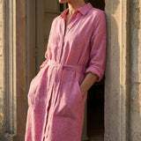 Pink Marl Woven, Linen-Tencel Lyocell