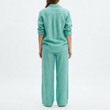 Teal Marl Woven, Linen-Tencel Lyocell