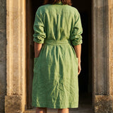 Green Marl Woven, Linen-Tencel Lyocell, 122 gsm