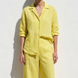 Linen Tencel Lyocell Woven Fabric, 116 gsm — Yellow