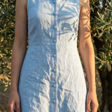 Light Blue Marl Woven, Linen-Tencel Lyocell