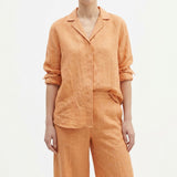 Orange Marl Woven, Linen-Tencel Lyocell