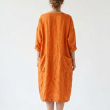 Orange Marl Woven, Linen