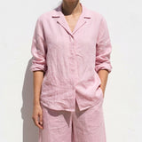 Linen Tencel Lyocell Woven Fabric, 117 gsm — Pink