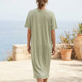 Light Green Marl Rib Knit, Cotton-Linen
