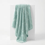Light Aqua Tone-on-Tone Velvet, Cotton-Poly