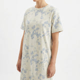 Light Blue Abstract Scuba Knit, Cotton-Poly, 178 gsm