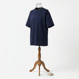 Navy Vertical-Stripe Piqué Knit, Cotton-Poly