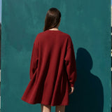 Dark Red Rib Knit, Cotton