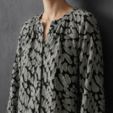 Off-White Textured Jersey Knit, Viscose-Poly