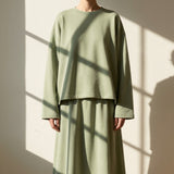 100% Cotton French Terry Fabric, 445 gsm, 165 cm — Green