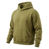 Brushed 100% Cotton French Terry Fabric, 499 gsm, 188 cm — Khaki