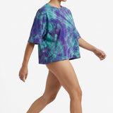 Purple Abstract Jersey Knit, Cotton, 220 gsm