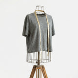 Grey Marl Jersey Knit, Poly-Cotton, 135 gsm