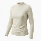 Light Cream Marl Jersey Knit, Cotton-Viscose