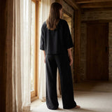 Black Linen-Look, Polyester