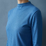 Blue Marl Jersey Knit, Cotton, 152 gsm