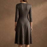 Dark Grey Marl Jersey Knit, Metallic-Viscose, 195 gsm