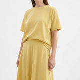 Polyester Stretch Scuba Knit Fabric, 280 gsm, 160 cm — Yellow