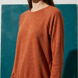 Rust Marl French Terry, Poly-Viscose, 260 gsm