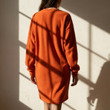 100% Polyester Fleece Fabric, 180 gsm, 160 cm — Orange