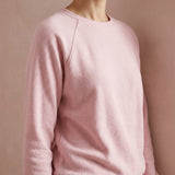 Brushed Cotton Polyester French Terry Fabric, 225 gsm, 178 cm — Pink