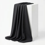 Cotton Polyester Stretch Rib Knit Fabric, 350 gsm, 125 cm — Black