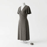 Dark Grey Marl Jersey Knit, Metallic-Viscose, 200 gsm
