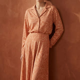Orange Marl Jersey Knit, Viscose-Poly, 208 gsm