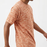 Orange Marl Jersey Knit, Viscose-Poly, 208 gsm