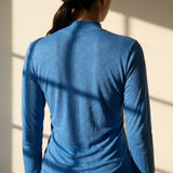 Blue Marl Jersey Knit, Cotton, 143 gsm