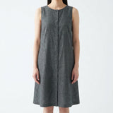 Dark Grey Heathered-Marl Twill, Cotton-Linen