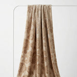 Beige Floral Velvet, Polyester