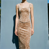 Beige Floral Velvet, Polyester